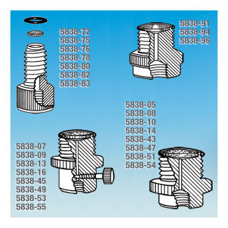 Regulator Valve 底部滴液接头, 内部螺纹口设计, 带液流调节阀